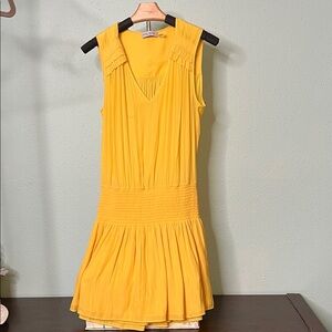 Ramy Brook Golden Pleated Midi Dress